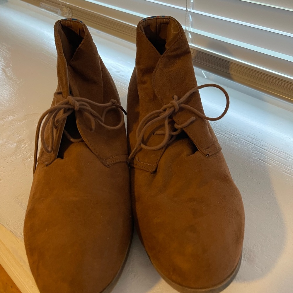 Madden Girl Brown Suede Ankle Booties